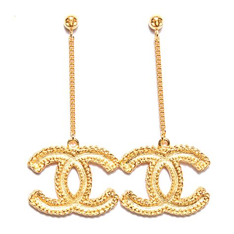 chanel ohrringe gold cc|chanel earrings official site.